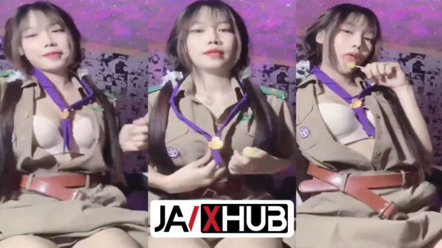 xxxวีดีโอคอล ครูบรรจุใหม่สอนลูกเสือเสร็จ กลับมาไลฟ์สดคาชุดราชการ หีอูมใหญ่กลับหีขึ้นชัดมาก ปลดกระดุมบีบนมขาวยั่วเย็ด งานโคตรดี
