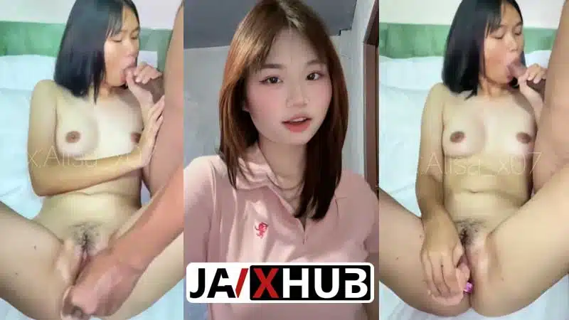 คลิปหลุด นักเรียนไทย นู๋จิไข่มุก Alisa_x07 สาวทำตัวร่านควย อยากดังเลยมาเย็ดกับเพื่อนชาย แก้ผ้านอนเกี่ยวเบ็ดแล้วดูดควยไปด้วย น้องให้เย็ดฟรี